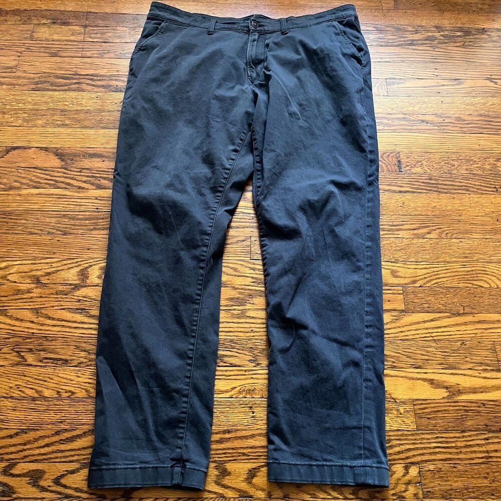 Lucky Brand Men's 38x31 410 Athletic Slim Chino Twill Pants Dark Gray Casual